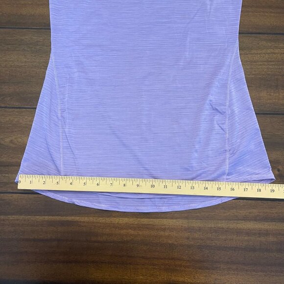 Athleta Shirt Womens Small Purple Micro Striped Racerback Tank Top Activewear - Picture 9 of 11